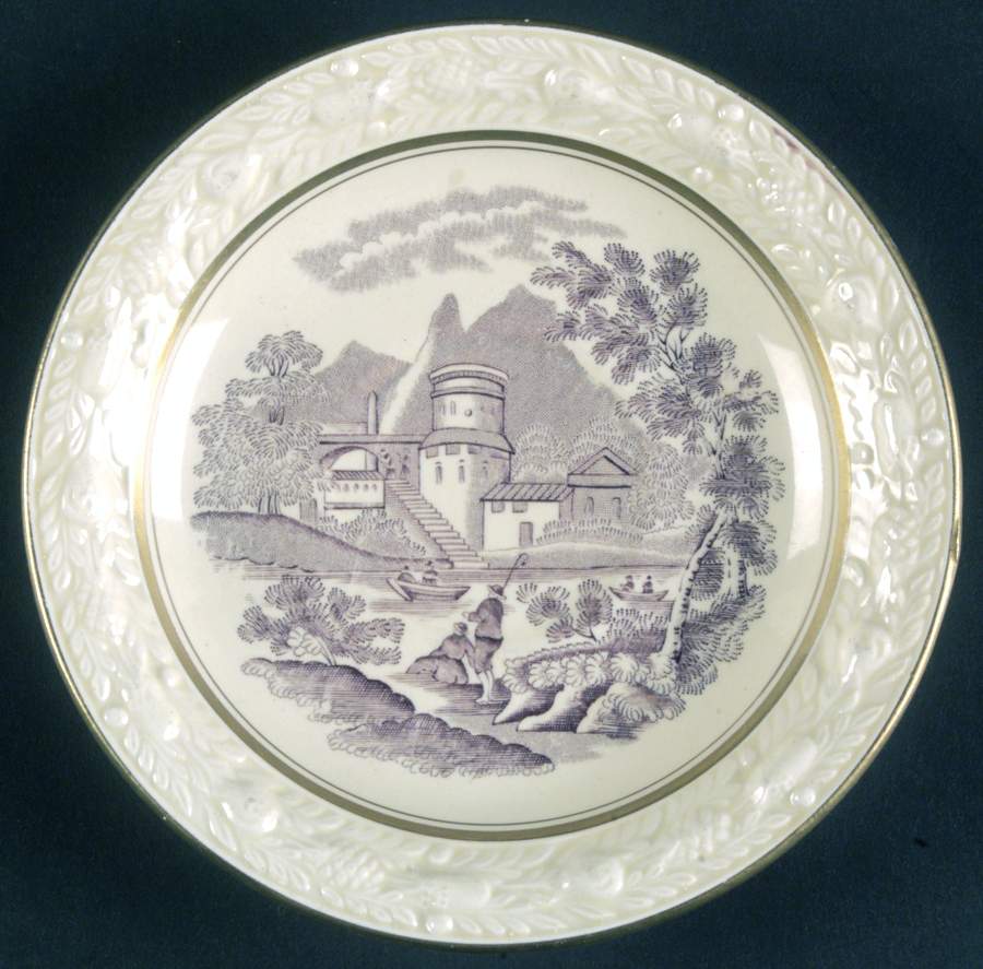 Italian Scenery Mulberry Saucer by Adams China-1