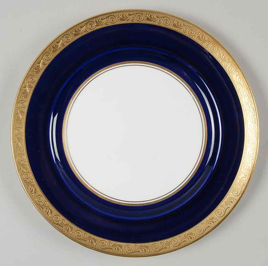 Helene Cobalt (Smooth) Salad Plate by John  Aynsley & Sons-1