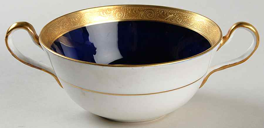 Helene Cobalt (Smooth) Flat Cream Soup Bowl by John  Aynsley & Sons-1
