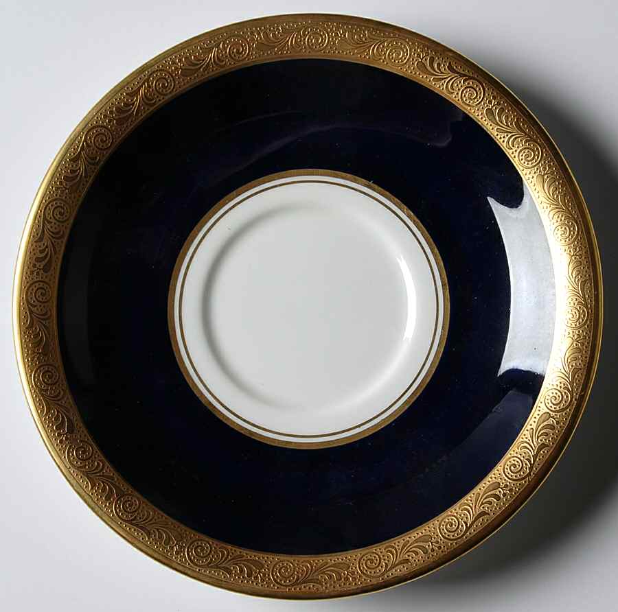 Helene Cobalt (Smooth) Saucer for Cream Soup Bowl by John  Aynsley & Sons-1