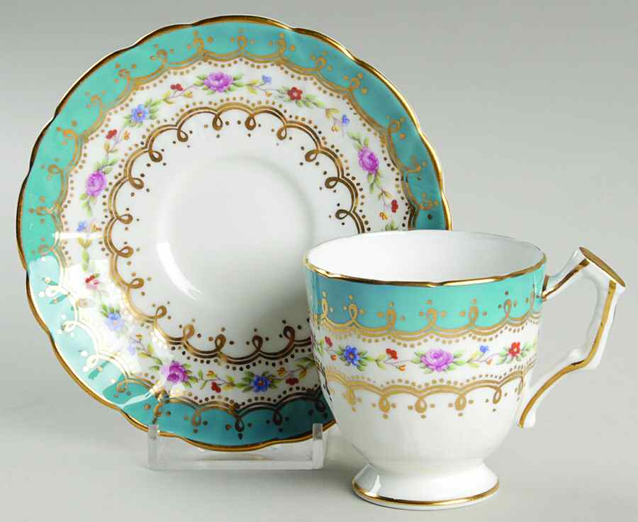 2466 Footed Demitasse Cup & Saucer Set by John  Aynsley & Sons-1