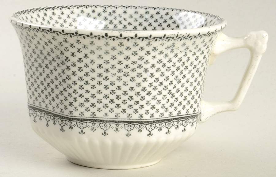 Minuet Black (Older, Wm  Adams Bcskstmp) Flat Cup by Adams China-1