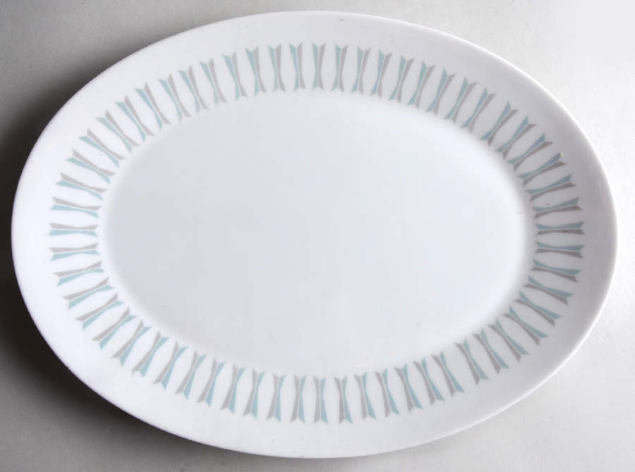 Blue Concerto 12" Oval Serving Platter by Amcrest-1