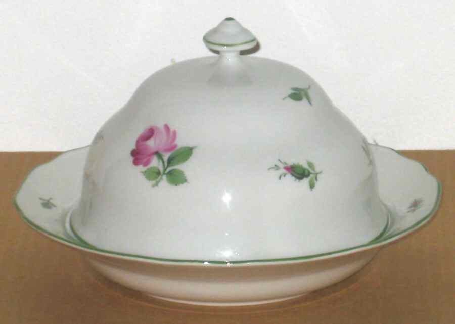 Vienna Rose Round Covered Butter by Wiener Porzellan-1