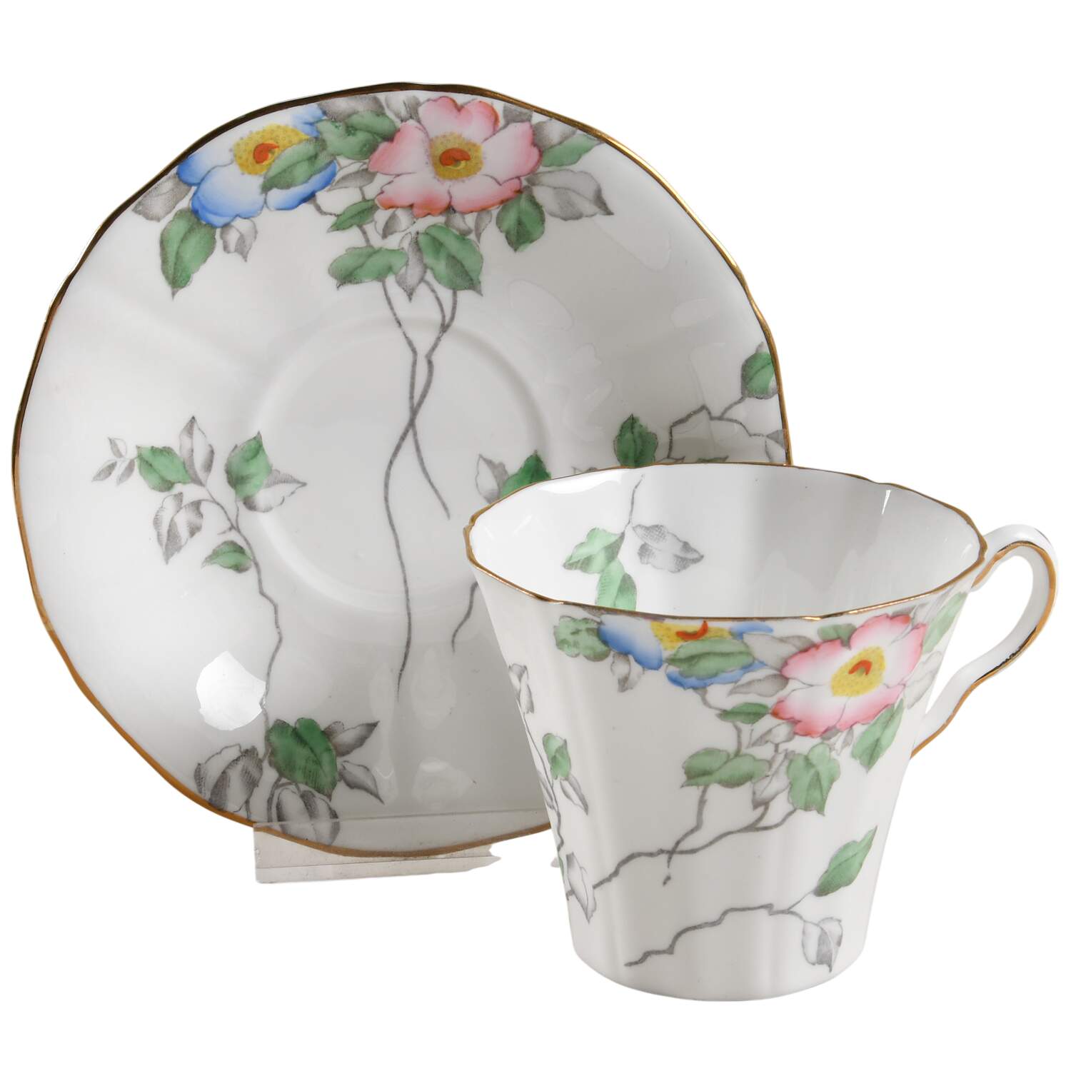ADD23 Flat Cup & Saucer Set by Adderley-1