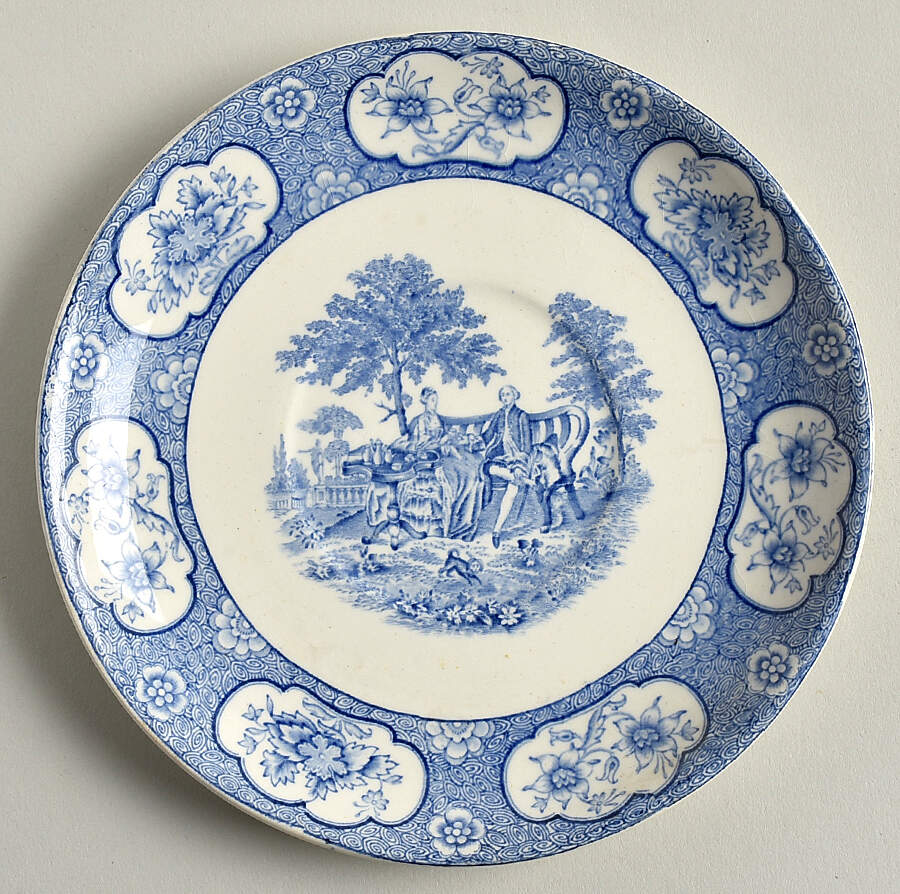 Blue Lawnton Saucer for Cream Soup Bowl by Adams China-1
