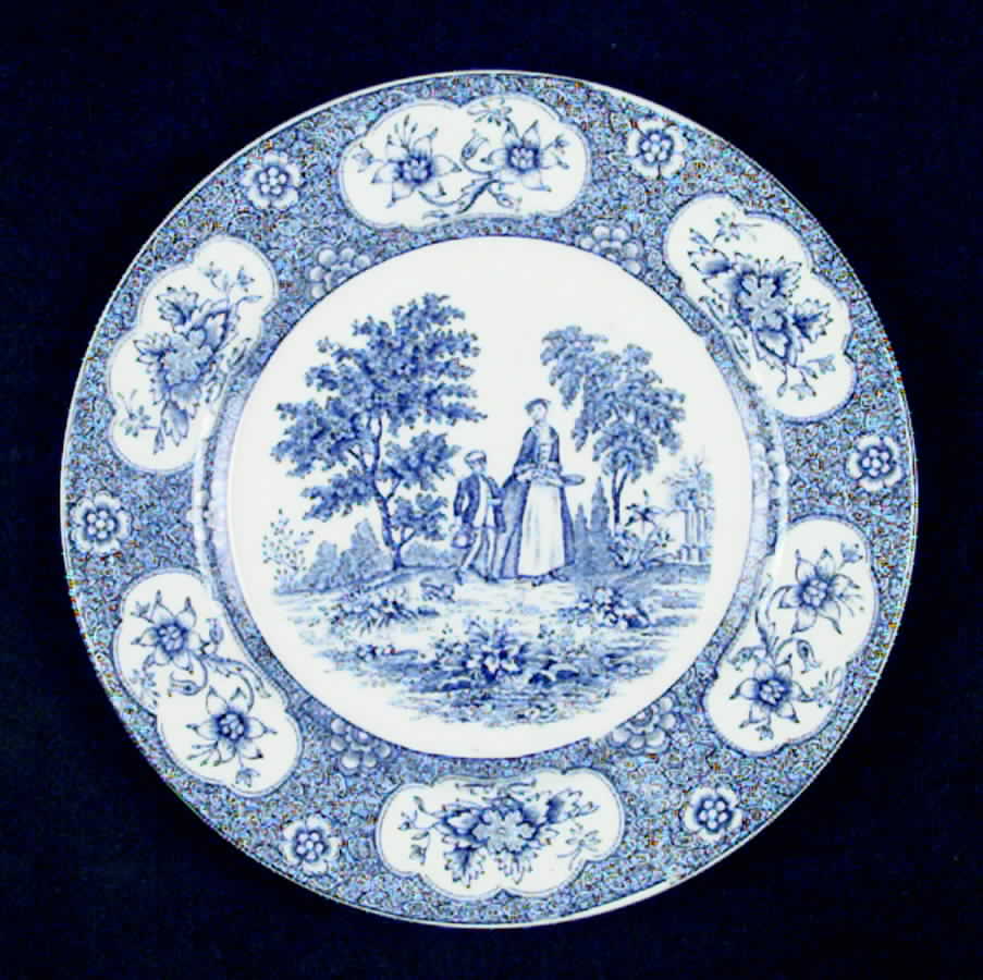 Blue Lawnton Bread & Butter Plate by Adams China-1
