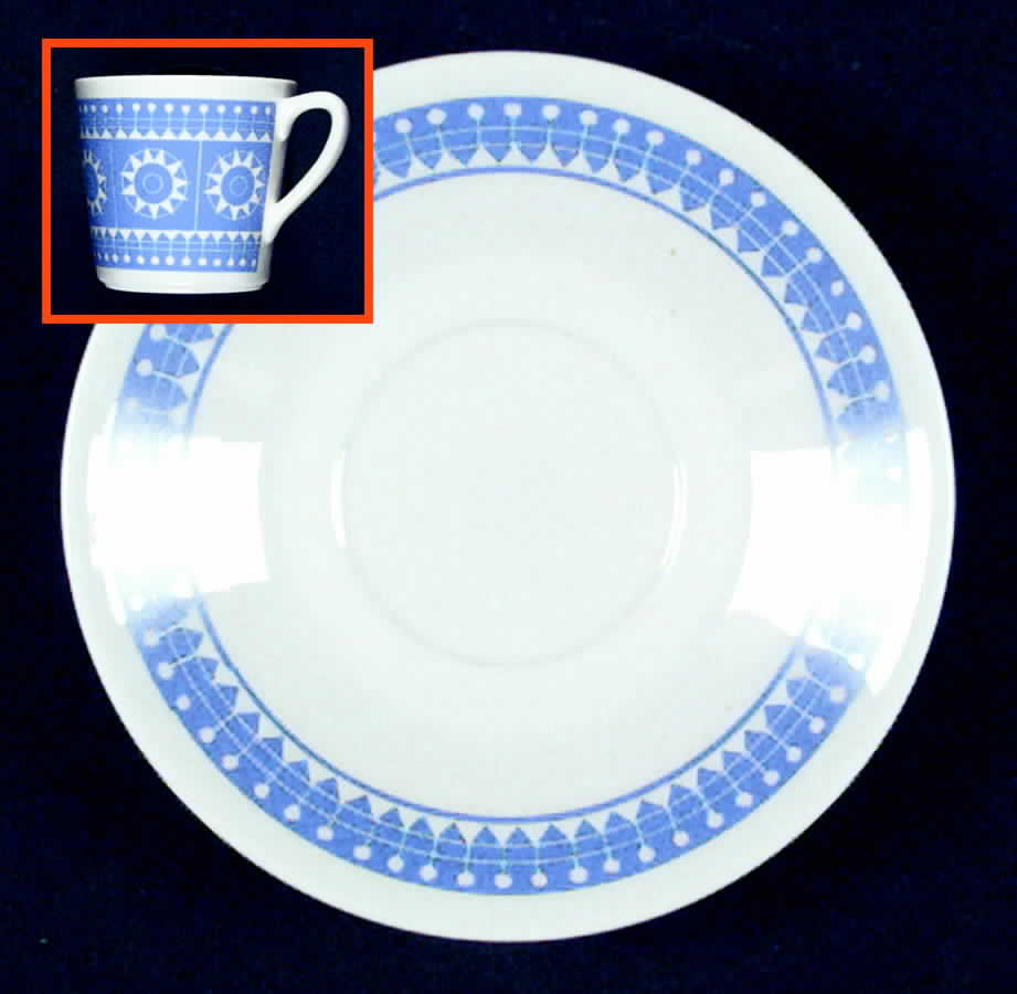 ARA56B Flat Demitasse Cup & Saucer Set by Arabia of Finland-1