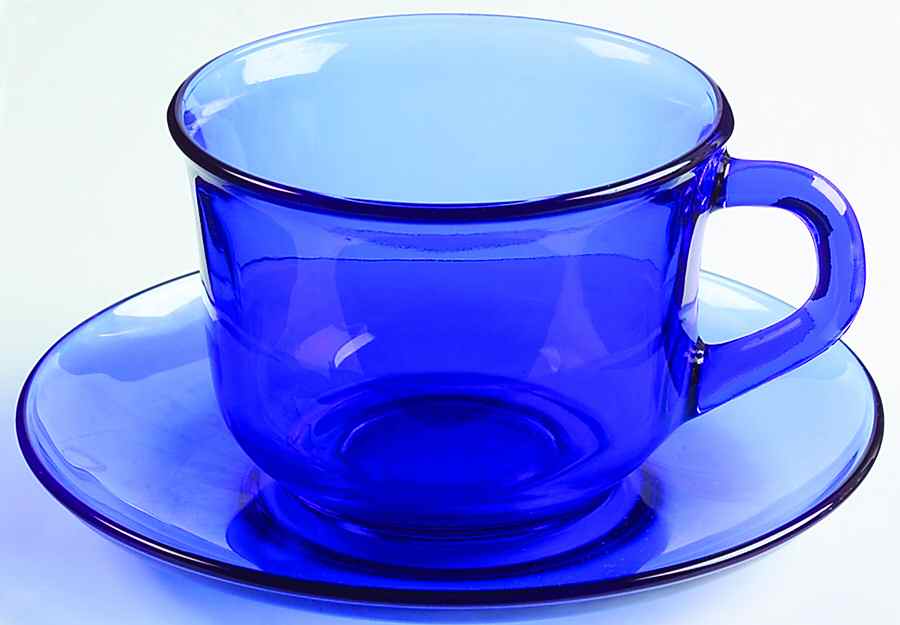 Saphir Flat Cup & Saucer Set by Arcoroc-1