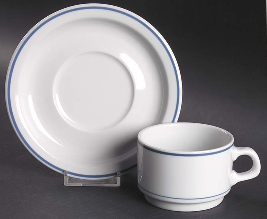 ALF5 Flat Cup & Saucer Set by Alfoldi Porcelin-1
