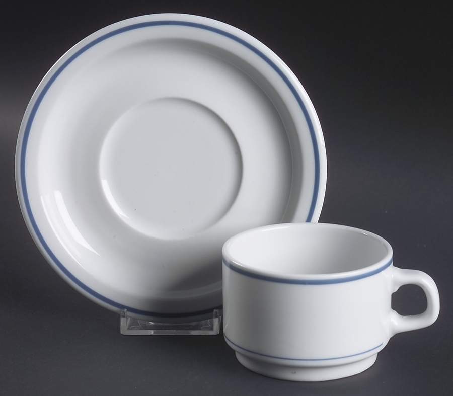 ALF5 Flat Cup & Saucer Set by Alfoldi Porcelin-1
