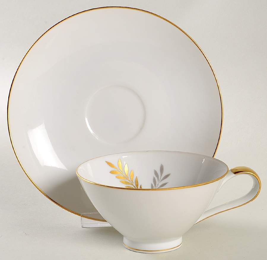 Duet Footed Cup & Saucer Set by ACI-1