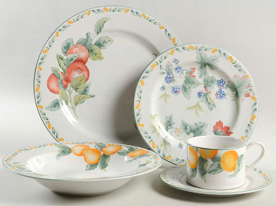 Country Fruit 5 Piece Place Setting by Avon-1
