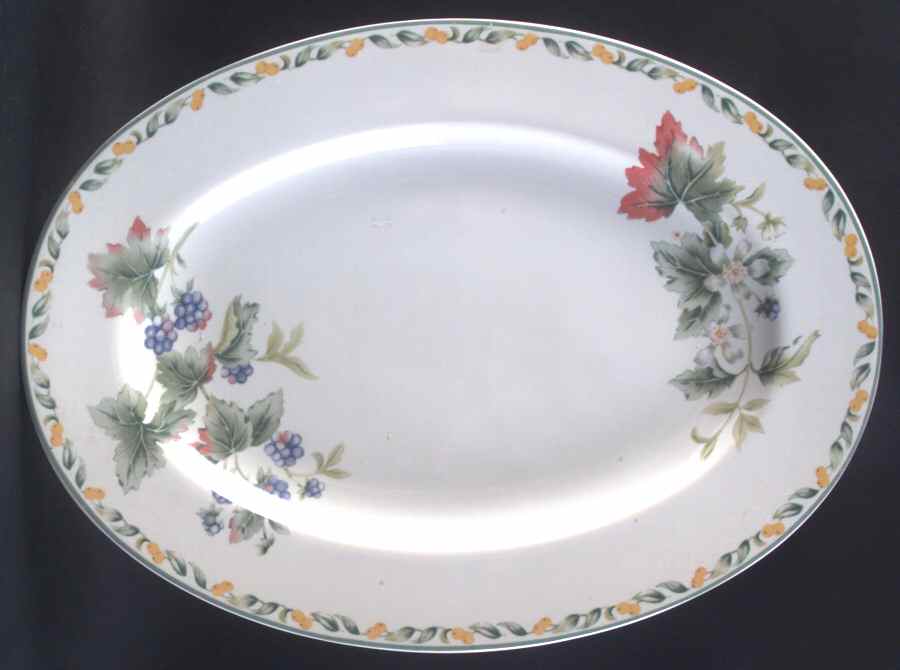 Country Fruit 14" Oval Serving Platter by Avon-1