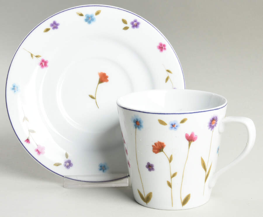 Viola Flat Cup & Saucer Set by 222 Fifth (PTS)-1