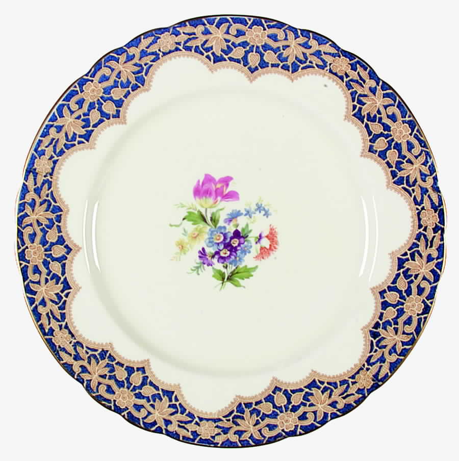 7796 Blue Dinner Plate by John  Aynsley & Sons-1