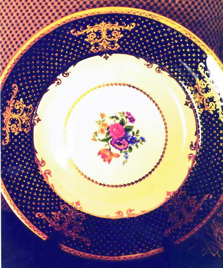 Limoges Cobalt (Smooth) Dinner Plate by John  Aynsley & Sons-1
