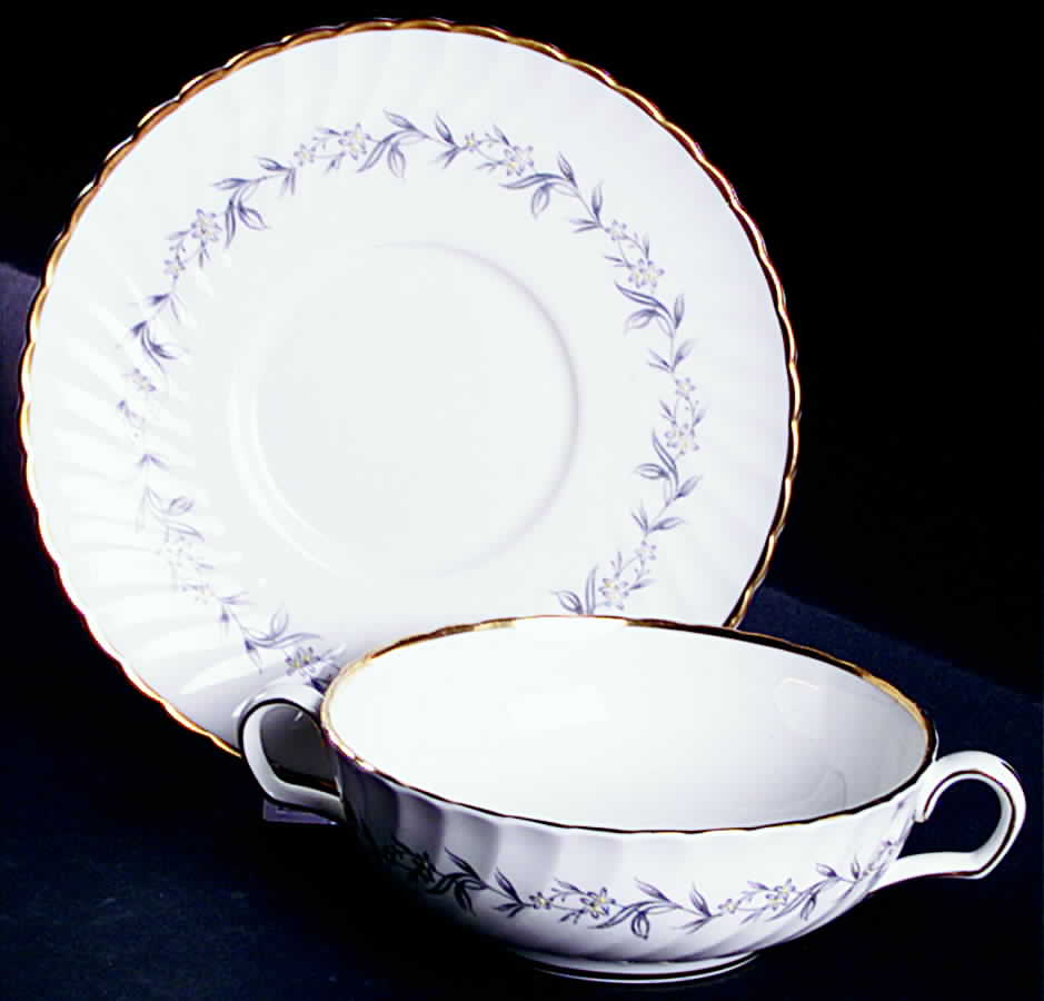 Richmond Footed Cream Soup Bowl & Saucer Set by Adderley-1