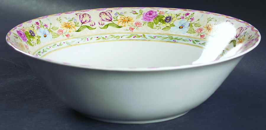Floral Daze 10" Large Salad Serving Bowl by American Atelier-1