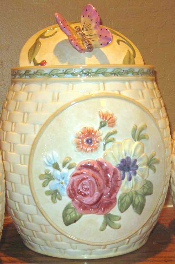Floral Daze Large Canister & Lid by American Atelier-1