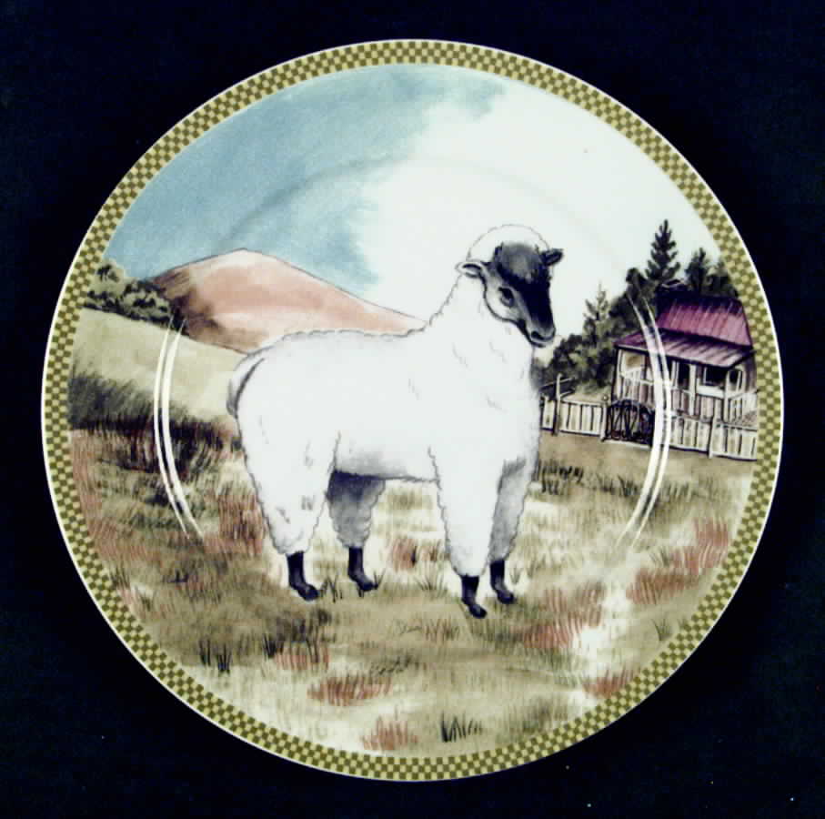 Ol' Mcdonald Salad/Dessert Plate by American Atelier-1
