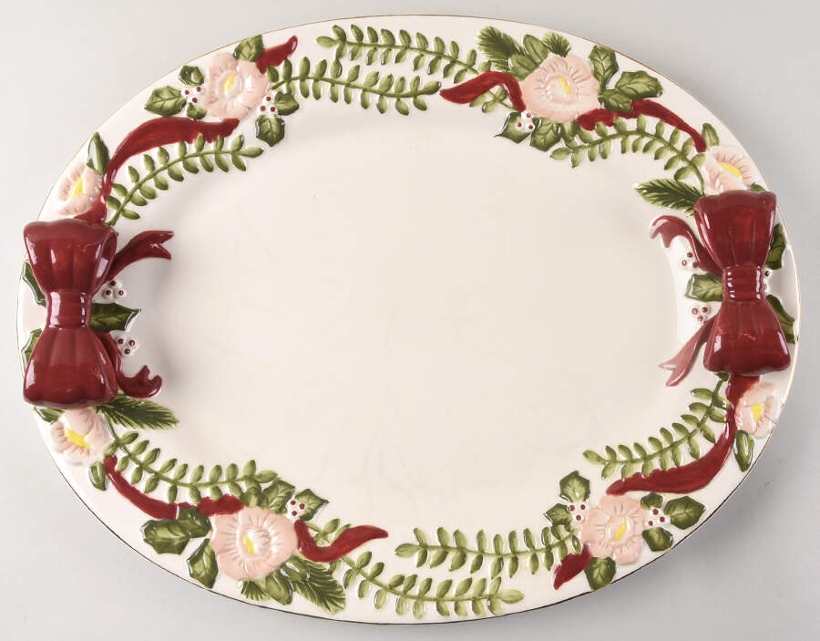 Santa 19" Oval Serving Platter by American Atelier-1