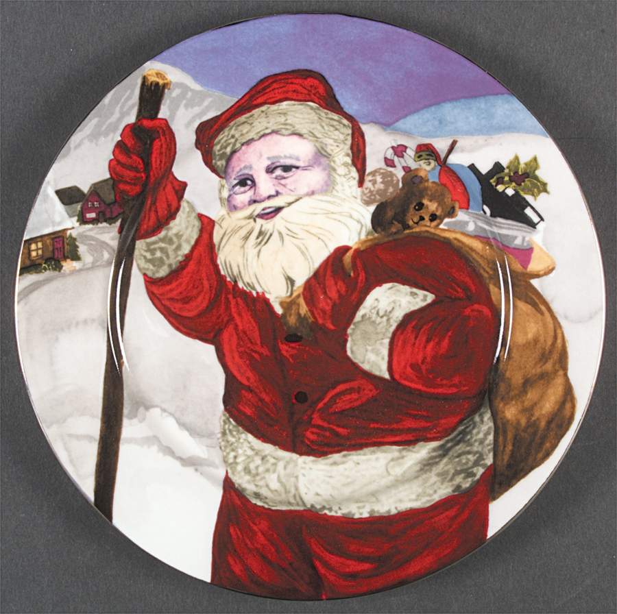 Santa Accent Dinner Plate by American Atelier-1