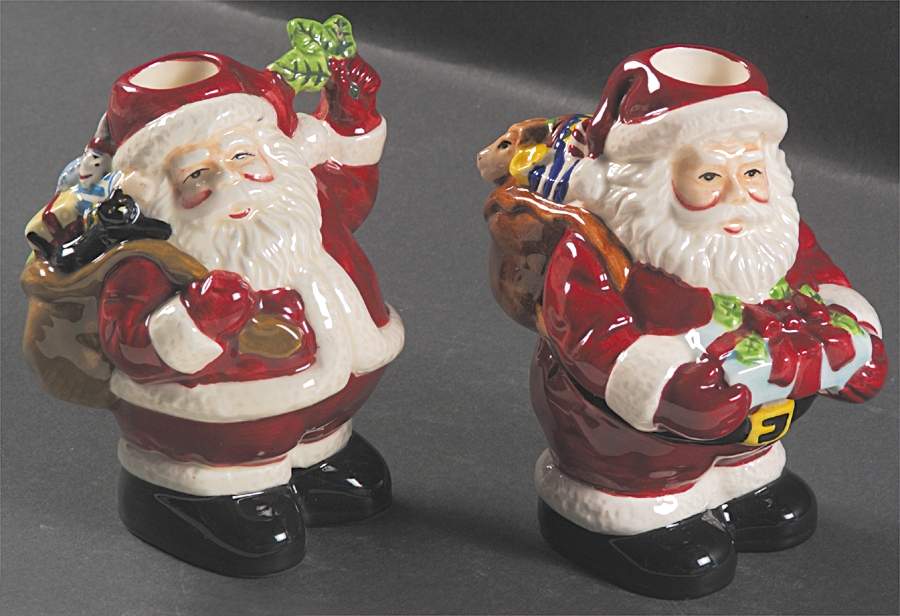 Santa Figural Candlestick - Set of 2 by American Atelier-1