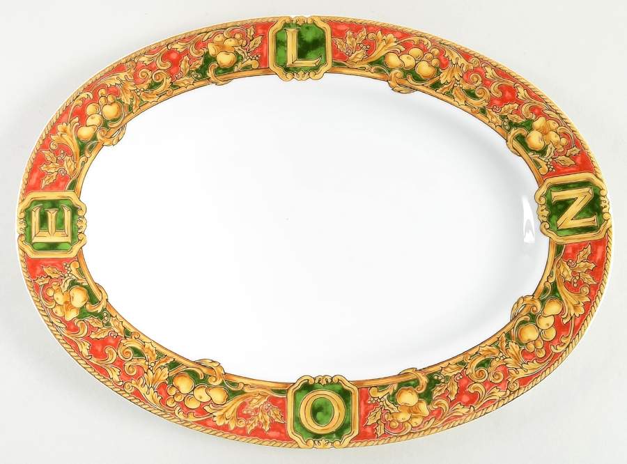 Noel 14" Oval Serving Platter by American Atelier-1