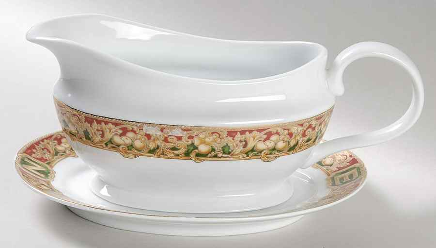 Noel Gravy Boat & Underplate by American Atelier-1