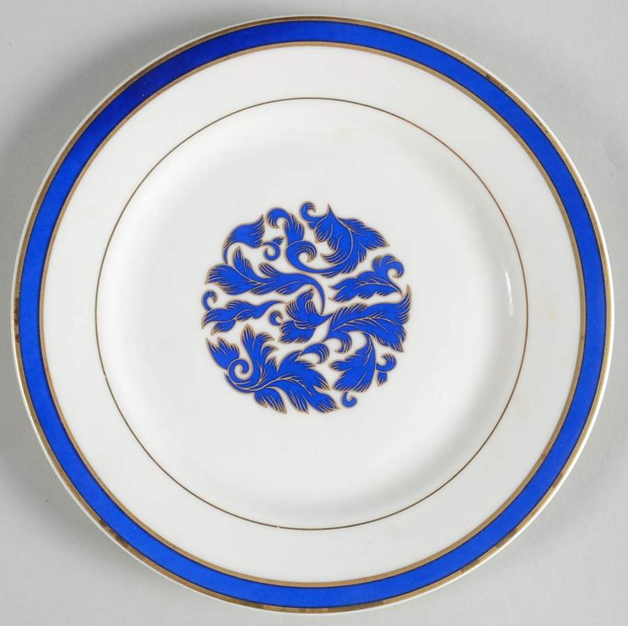 Courtyard Blue Salad/Dessert Plate by American Atelier-1