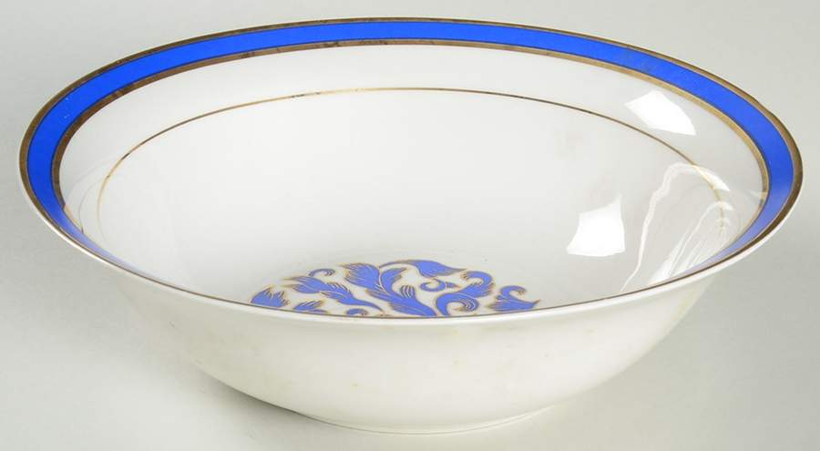 Courtyard Blue 9" Round Vegetable Bowl by American Atelier-1