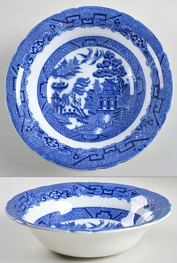 Willow Blue (Scalloped) 9" Round Vegetable Bowl by Allerton's-1