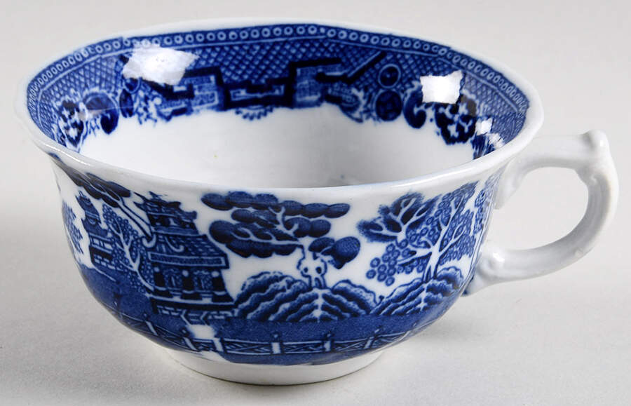 Willow Blue (Scalloped) Flat Cup by Allerton's-1