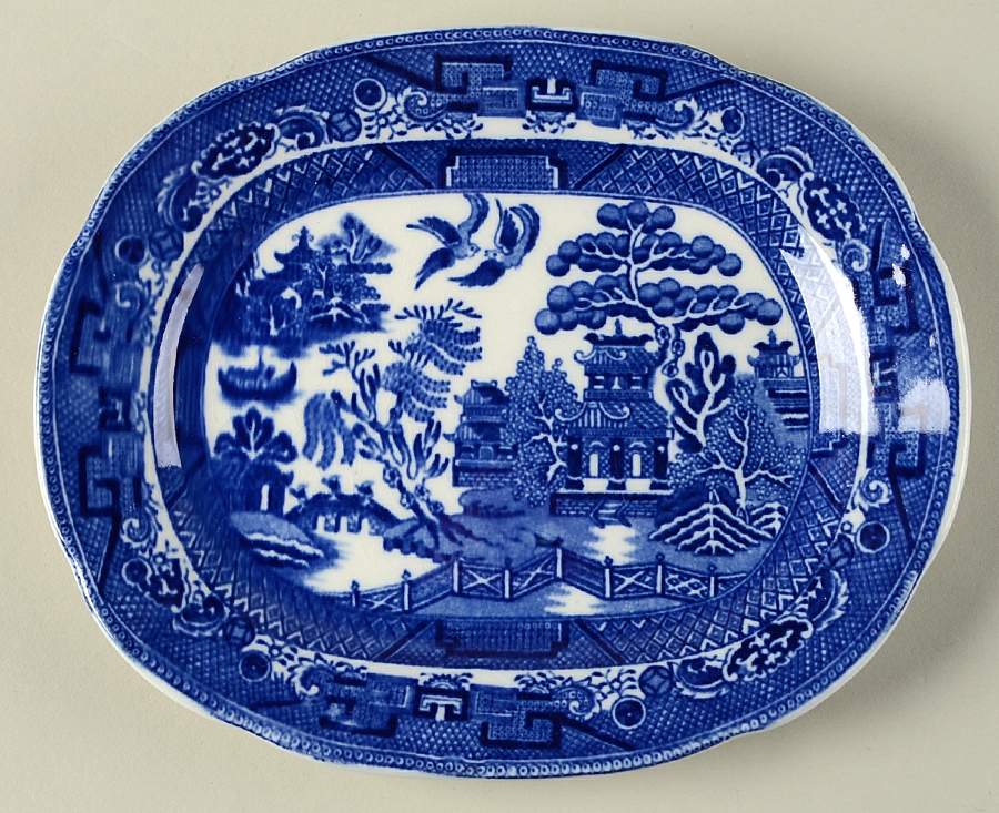Willow Blue (Scalloped) Relish by Allerton's-1