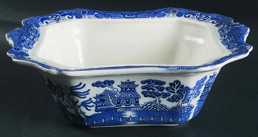 Willow Blue (Scalloped) Oval Tureen No Lid by Allerton's-1
