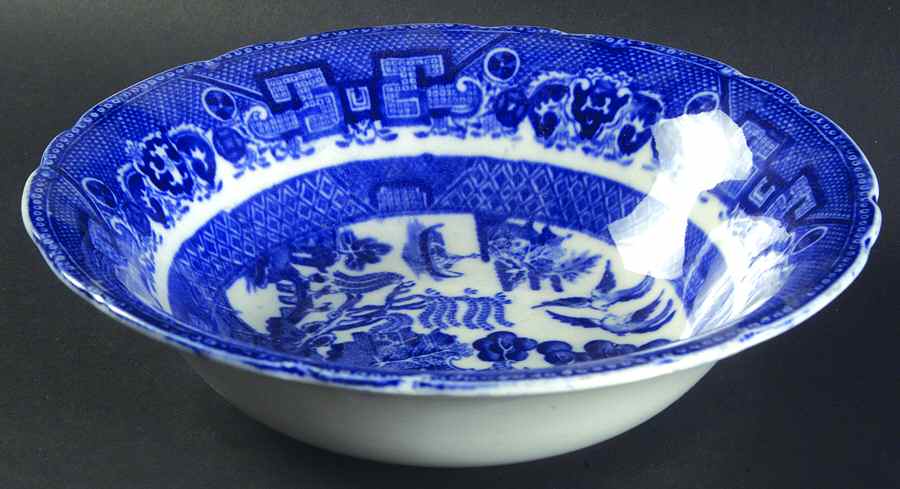 Willow Blue (Scalloped) 8" Round Vegetable Bowl by Allerton's-1