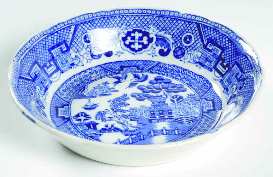 Willow Blue (Scalloped) Fruit/Dessert (Sauce) Bowl by Allerton's-1