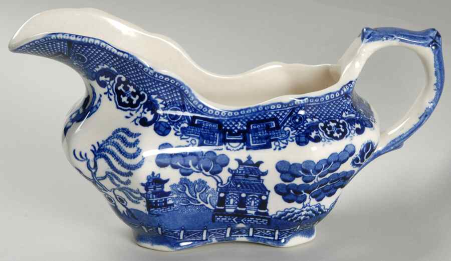 Willow Blue (Scalloped) Gravy Boat by Allerton's-1