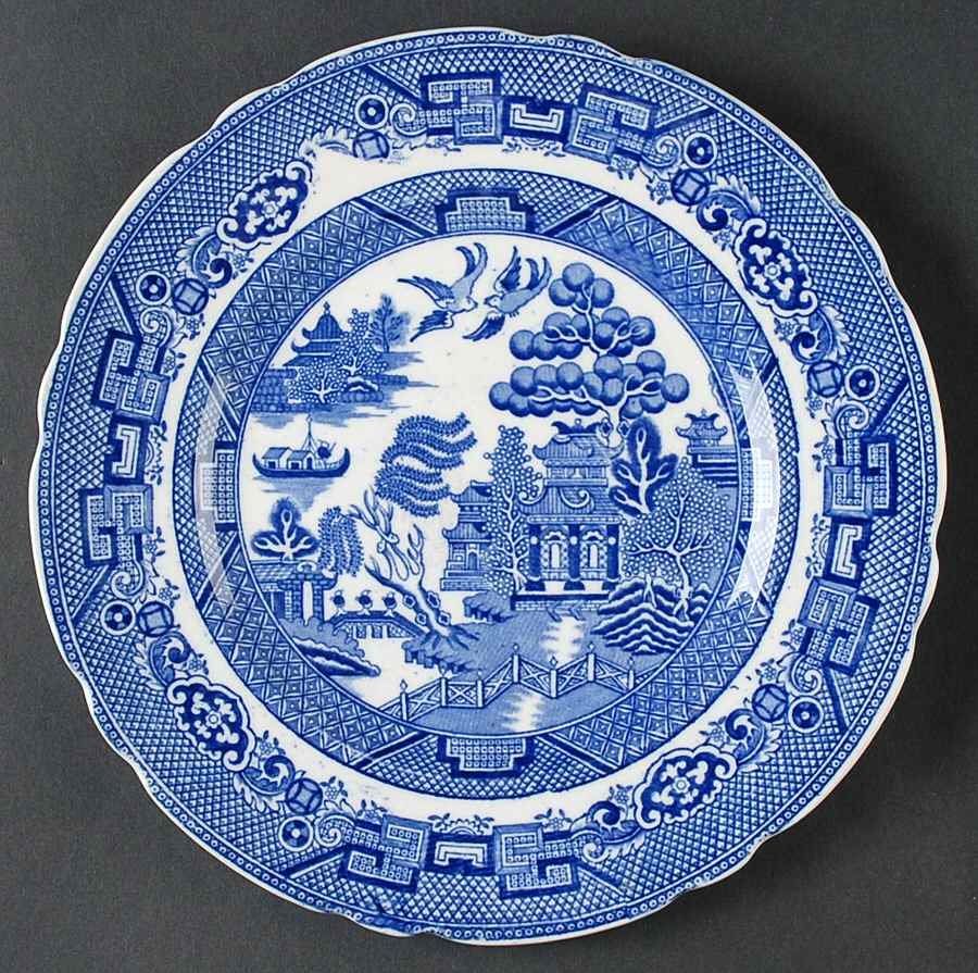 Willow Blue (Scalloped) Luncheon Plate by Allerton's-1