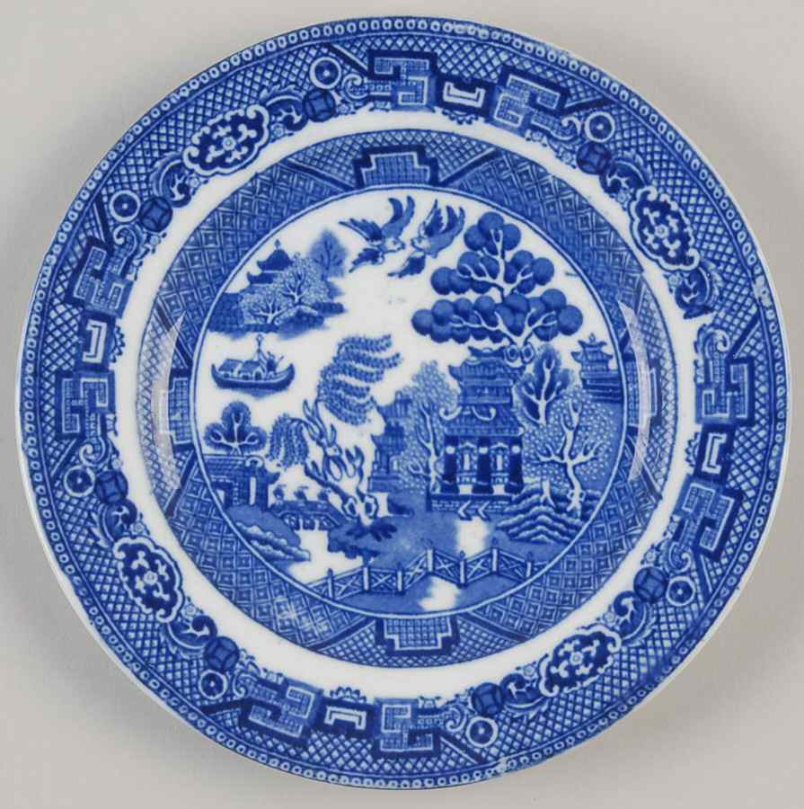 Willow Blue (Scalloped) Bread & Butter Plate by Allerton's-1