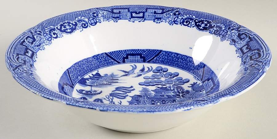 Willow Blue (Scalloped) 10" Round Vegetable Bowl by Allerton's-1
