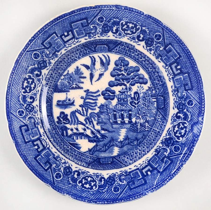 Willow Blue (Scalloped) Salad Plate by Allerton's-1