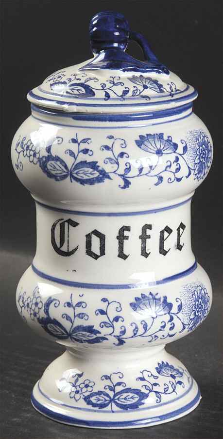 Blue Onion Coffee Canister & Lid by Arnart-1