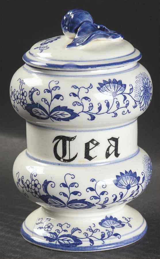 Blue Onion Tea Canister & Lid by Arnart-1