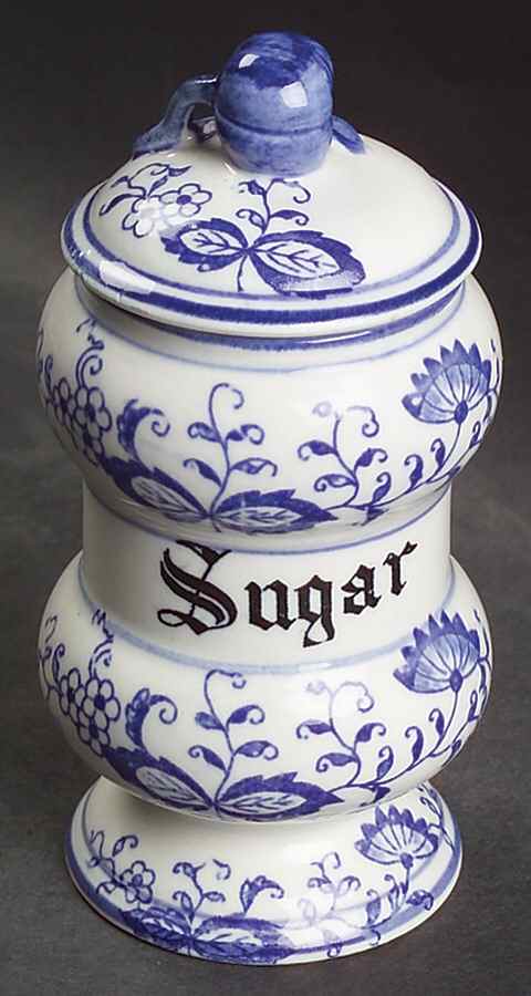 Blue Onion Sugar Bowl & Lid by Arnart-1