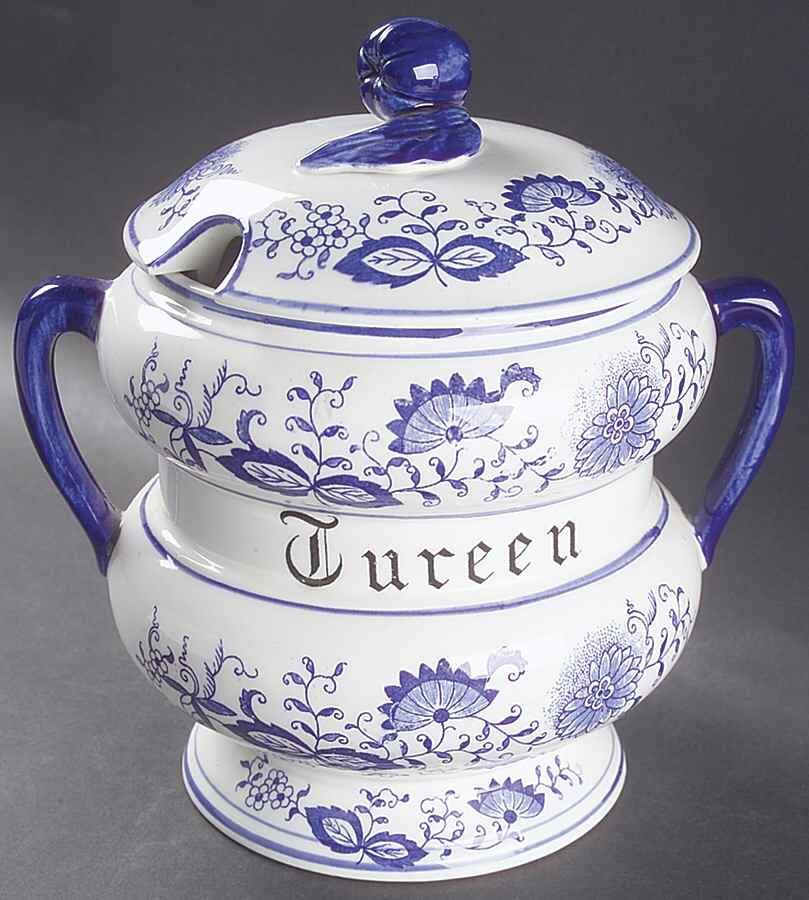 Blue Onion Tureen &  Lid by Arnart-1
