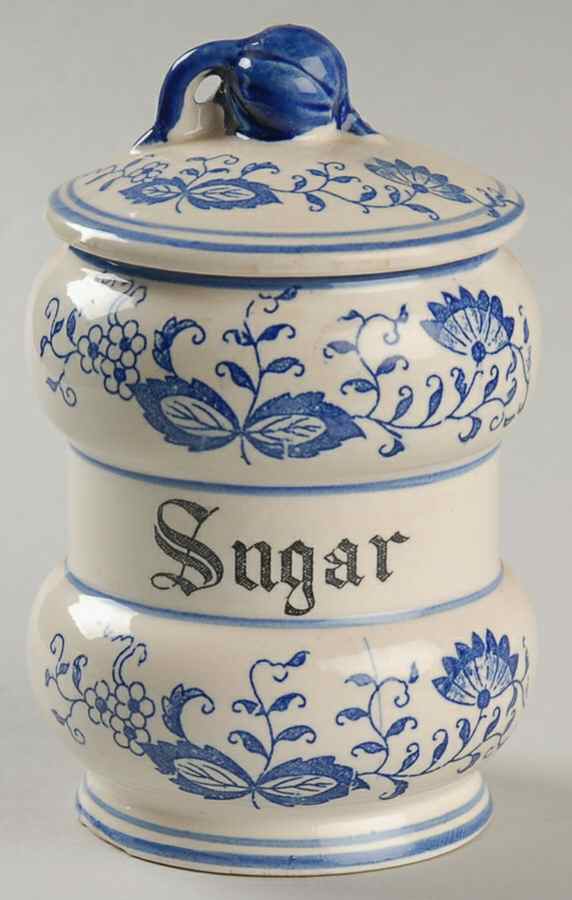 Blue Onion Sugar Bowl & Lid by Arnart-1