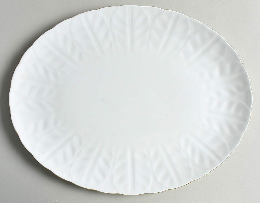 Golden Crocus (Rim) 14" Oval Serving Platter by John  Aynsley & Sons-1