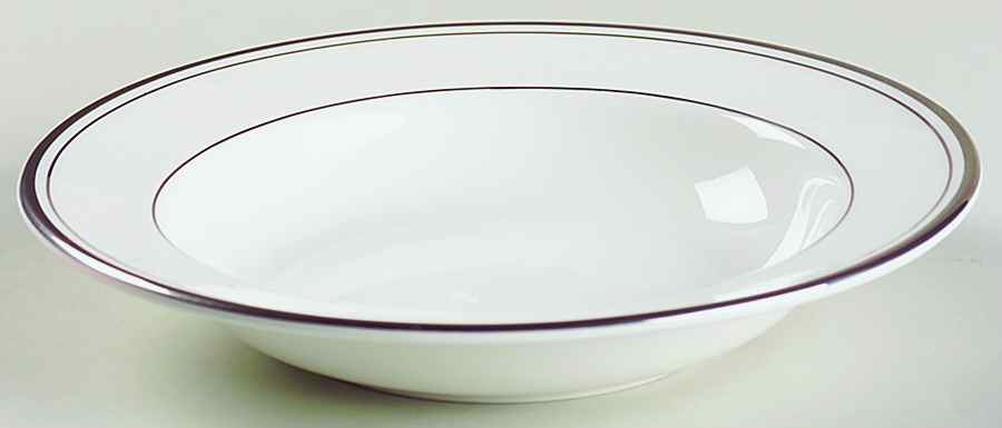 Corona Platinum Rim Soup Bowl by John  Aynsley & Sons-1